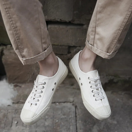 Japan Okayama Japanese canvas shoes men and women Yamamoto style retro Kurume vintage vulcanized shoes