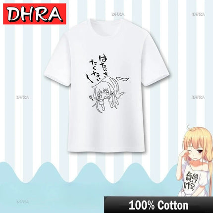 If You Work You Lose Anzu Futaba Version T-Shirt Cute Kawaii Anime Jirai Kei Tshirt Danshi Tees for Men Funny Cartoon Otaku Tops
