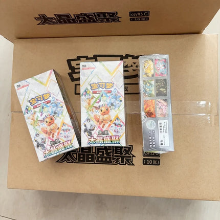In Stock Pokemon Simplified Chinese PTCG Card Pokemon CSV9.5C Terastal Grand Gathering Booster Box Sylveon Sv8a Collectible Card