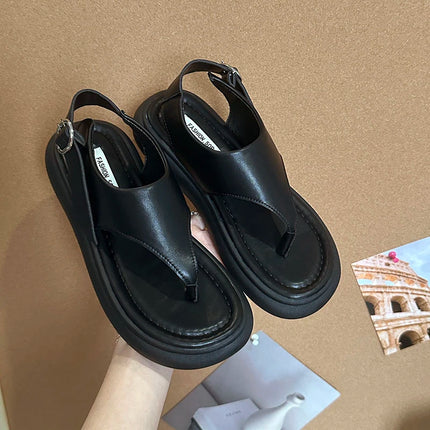 2026 New Casual Herringbone Flip-Flop Sandal Beach Toe-Ring Roman Women's Shoes Popular Non-Slip Toe-Post