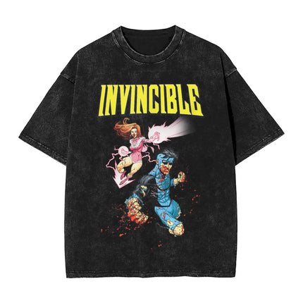 Conquest Invincible T Shirt Men's  Pure Cotton Awesome T-Shirts O Neck  Tee Shirt Short Sleeve Clothes Gift
