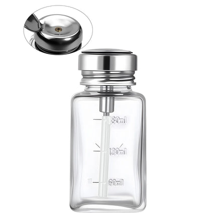 180ml Nail Glass Bottle Press Funnel Press Type Alcohol Bottle Nail Remover Water Empty Bottle Cleaning Liquid Hydraulic Supplie