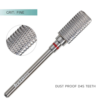 HYTOOS Safety Nail Drill Bits 13mm Barrel Dust Proof D4S Right-handed Carbide Drill Bits for Nails Electric Manicure Drills Tool
