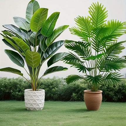 2-Piece Artificial Palm and Banana Tree Set - image 2