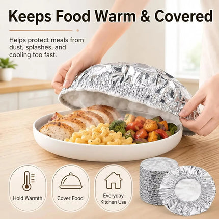 Food Grade SingleUse Aluminum Foil Film Cover Moisture Retain Heat Insulated Pouch for Fresh Produce Household Food Preservation