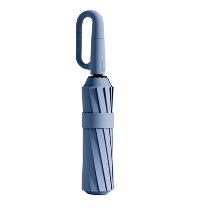 20Bones Windproof Fully Automatic Folding Umbrella with Loop Buckle UPF50+ Protable Compact Sun Rain Umbrellas for Women and Men