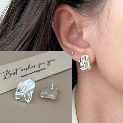 PANJBJ 925 Sterling Silver Bow Knot Earring for Women Texture Tassels Sweet Romantic Korean Jewelry Gift Dropshipping