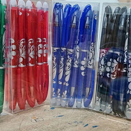 Boxed Multicolor Erasable Gel Pens, Medium Tip 0.5mm, Smooth Writing, Suitable for Office and Everyday Use, Christmas Present
