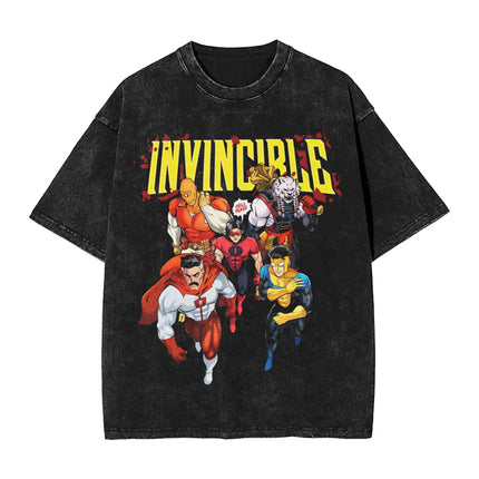Conquest Invincible T Shirt Men's  Pure Cotton Awesome T-Shirts O Neck  Tee Shirt Short Sleeve Clothes Gift