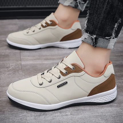 Men's Leather Walking Sneakers - image 4