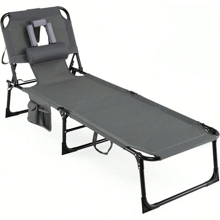 Portable Zero Gravity Chair With Cup Tray & Backrest, Lockable Reclining Anti-Gravity Lounger, Quick-Fold Outdoor Patio Recliner With Pillow, Lightweight Folding Yard Chair With Carry Handle