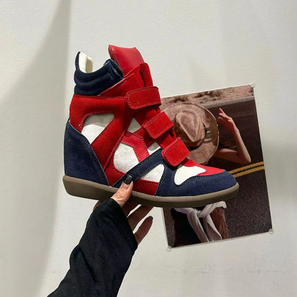 2026New Women's Shoes 7cm Inner Height-increasing Sport Shoes Fashion High-top Casual Shoes Women's Sneakers Zapatillas De Mujer