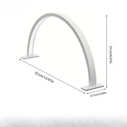The 1pc crescent shaped nail lamp has adjustable brightness and color temperature, suitable for extending nails, eyelashes, and