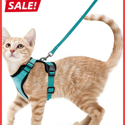 Adjustable Anti-Escape Small Cat Belt Kitten Harness Light Breathable Soft Pet Vest Wiring Harness Traction Belt Kitten Walking