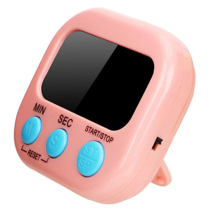 LED Counter Display Alarm Clock Manual Electronic Countdown Sports Magnetic Digital Timer Kitchen Cooking Shower Study Stopwatch