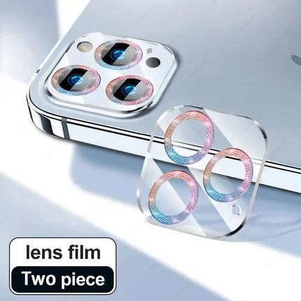 Bling Glitter Diamond Camera Lens Protector For Apple Iphone 16 15 13 12 Pro Max Sreen Protectors Film For IPhone 16 14plus