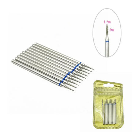 10pcs Nail Milling Cutter Set Diamond Stone Electric Manicure Drills Nail Drill Cuticle Clean Bits Burr Accessories Nail Art