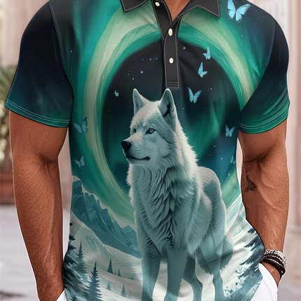 Space Astronaut Skeleton Golf Polo Shirts Lightweight Quick Dry Casual Collared Tee For Men Street Style Daily Wear Man T Shirt
