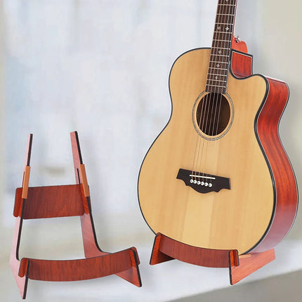 New Wooden Guitar Stand For Acoustic And Electric Instruments Portable Shaped Floor Display Holder For Ukulele Mandolin Bass