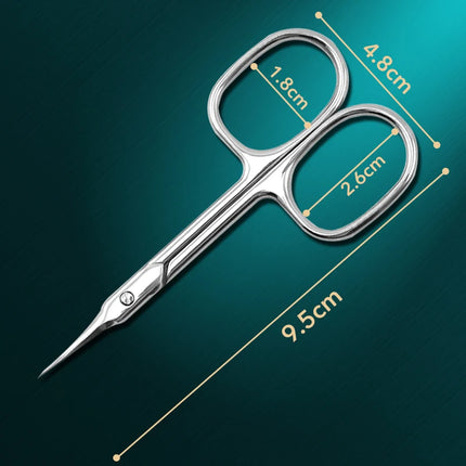 Russian Manicure Scissors Cuticle Regrowth Cut Curved Tip Nail Pedicure Grooming Professional Stainless Steel Dead Skin Remover