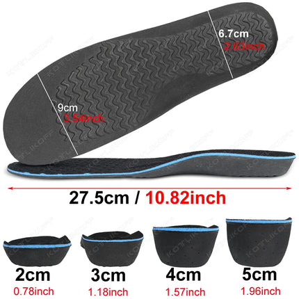 2-5cm Magnet Invisible Height Increase Insoles Templates Insoles For Feet Arch Support Heighten Orthopedic Shoes Sole Pad Unisex