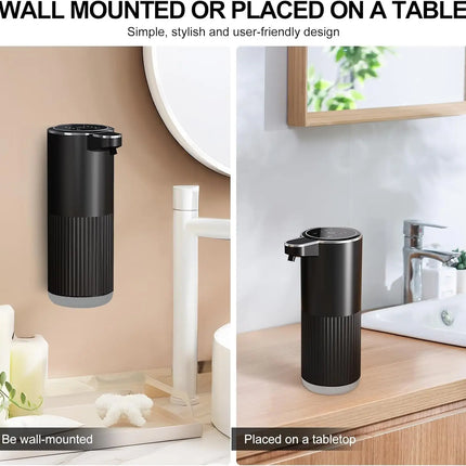 350ML Soap Dispenser Foam Liquid Wall-Mounted IPX5 4-Levels Adjustable Rechargeable Electric Intelligent Automatic Sense