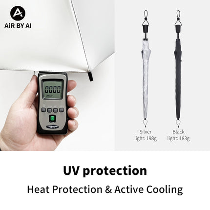 Ultralight Hiking Umbrella Outdoor Trekkin Long Umbrella Hands-Free UV Protection Umbrella Clip for Backpacks Sun & Rain Outdoor