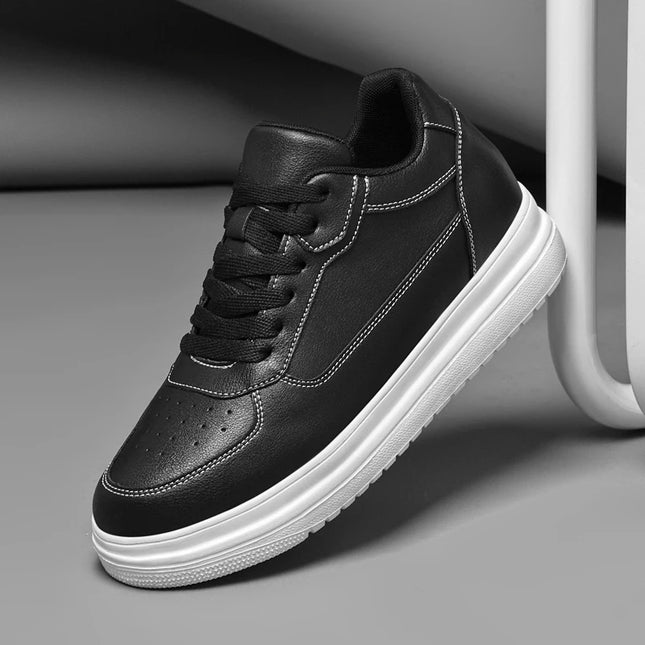 New Invisible Height-increasing Shoes for Men, 6CM-8CM-10CM Sports Shoes, White Leather Sports Shoes for - product image 2
