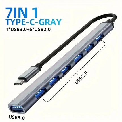 USB-C Hub 8In1 7in2 7in1 USB-C 3.1 To 4K HDMI Adapter with RJ45 SD/TF Card Reader PD Fast Charge for MacBook - product image