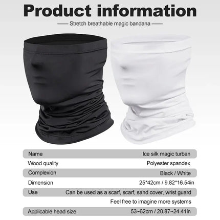 Cycling Face Mask Absorb Sweat Breathable Fishing Training Sport UV Face Scarf Neck Gaiter Summer Face Bandana
