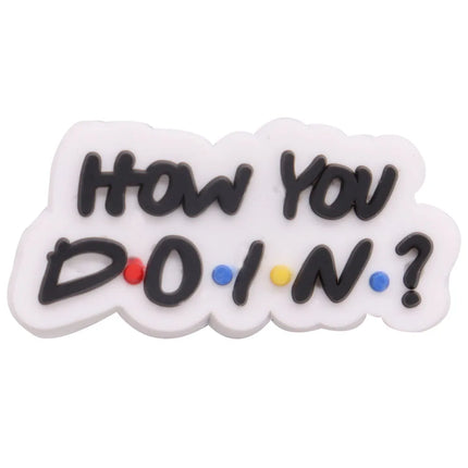 Single Sale 1pcs PVC Social Woker Epic Man Don't Be An Idiot Assistant Friends False Office Shoe Charms Accessories Decorations 