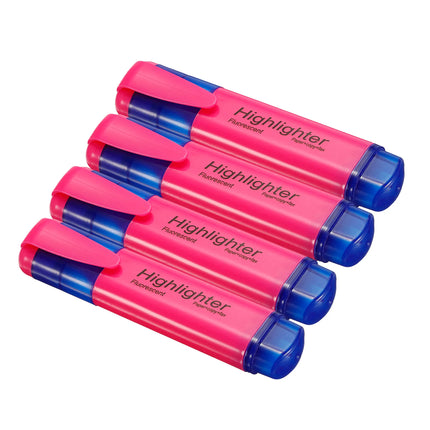 4/6Pc Highlighter Fluorescent Pen Broad Tip Writing Marker Pens for Art Drawing Doodling Marking Office Stationery School Supply