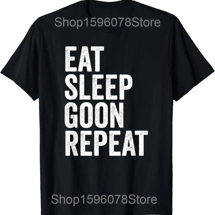 Funny Brother It's Time to Goon Meme Gooner T Shirts Men Cotton Humor Streetwear Tee Shirt Short Sleeve Unisex Loose Clothing