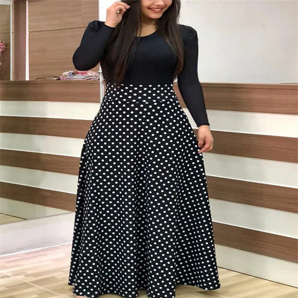 Dress Women Summer bohemain digital printing color matching round neck short sleeve hot style Dresses Casual Vestidos YRW6881