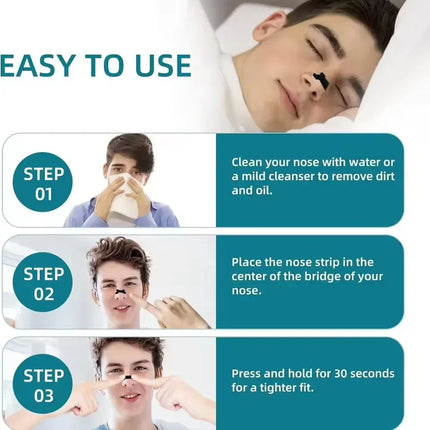 10/20/30PCS Black Nose Strips Extra Strength Nasal Strips Better Sleeping Non-Invasive Anti Snoring Strips for Adult and Child