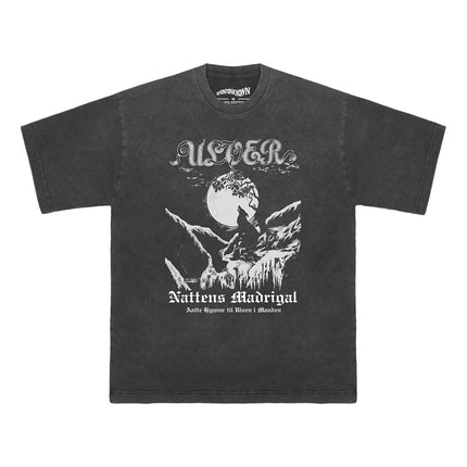 Ulver T Shirt The Madrigal Of Night Black Metal Satyricon Agalloch Washed Cotton Men's Tops Clothes Printed Unisex Graphic Shirt
