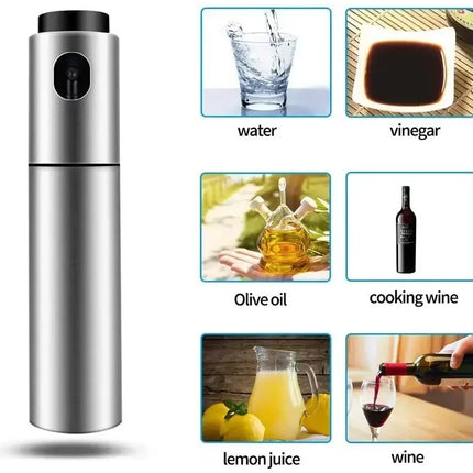 100ML 304 Stainless Steel BBQ Olive Oil Spray Diffuser For Kitchen Dispenser Bottle Squirt Container Vinegar Fuel Injection Pot