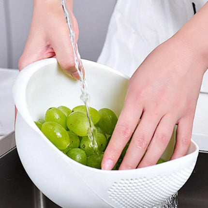 1/3pcs- Colander Rice Bowl Drain Basket Fruit Bowl Washing Drain Basket With Handle Washing Basket Home Kitchen - product ima