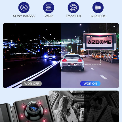【US Warehouse】AZDOME Dash Cam 4K M550 Max Built-in GPS Wifi Camera Car DVR 3.18”Screen Night Vision 24H Parking Monitor Support Rear Cam