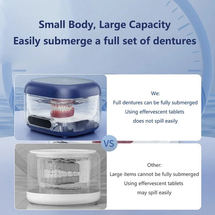 Lenovo Ultrasonic Cleaning Machine 3Speed Timed Deep Cleaning USB Charging Jewelry Cleaner Dentures Retainer Mouth Guard Aligner