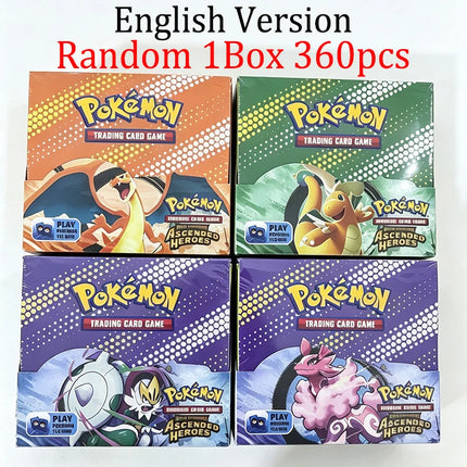 360Pcs Pokemon MEGA EVOLUTION Ascended Heroes TCG Expansion Booster Box Trade Card 36 Pack Box English Version