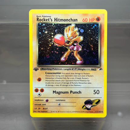 PKM Cards 1st Edition Gym Challenge 1996 Base Set Single Foil Cards Mewtwo Gengar Raichu Game Collection Cards PTCG Proxy Cards