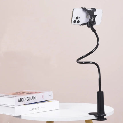 Lazy Bedside DesktopMobile Phone Clamp Bracket Flexible Long Arm Gooseneck Lazy Person Bracket With Handle - product image fr