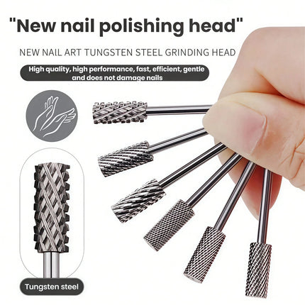 1pc Tungsten Steel 5.35mm Barrel Shaped Nail Drill Bit for Nail Art Accessories