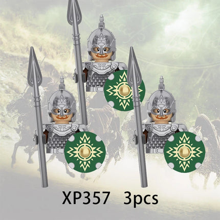 3pcs Lord Rings Elves Orcs Army Dwarf Rohan Mini Action Toy Figures Building Blocks Assembly Toys for Kids Birthday Gift