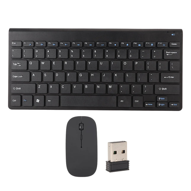 Wireless Keyboard Mouse Kit Slim Wireless Key Mouse Combo Portable Beautiful Power Saving Silent Button LED - product image f