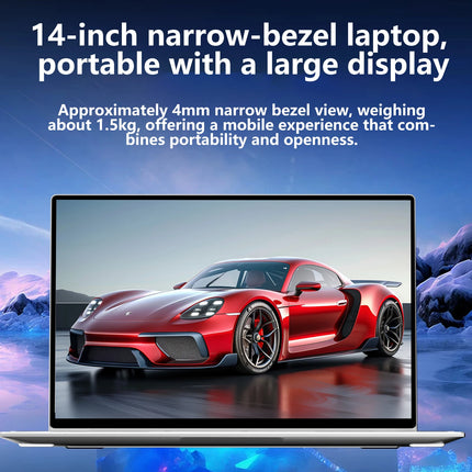 Ultra Slim 14.1 Inch Gaming Laptop Intel Pentium 4405U 2.1GHz 2C4T 16GB DDR4 2TB SSD 1920x1080 Office Study PC Ultra Pro Prime
