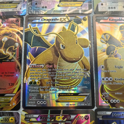 100Pcs Pokemon EX Flash Cards Holo Rare Pocket Monster Trading Card Game Collectible TCG Cards for Kids Battle Game Toys Gift