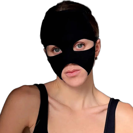 Black Hood Face Covering Lace Mask Women Men Cosplay Halloween Cosplay Identity Concealment Prop Facial Cover-up Masquerade Mask