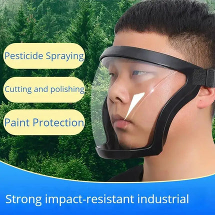 Full Face Shield Antifog Protection Cover Transparency Protective Mask With Filters For Motorcycle Cycling Dusting Mask Kitchen